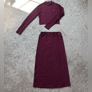 Fila Two Piece Jersey Top and Midi Skirt